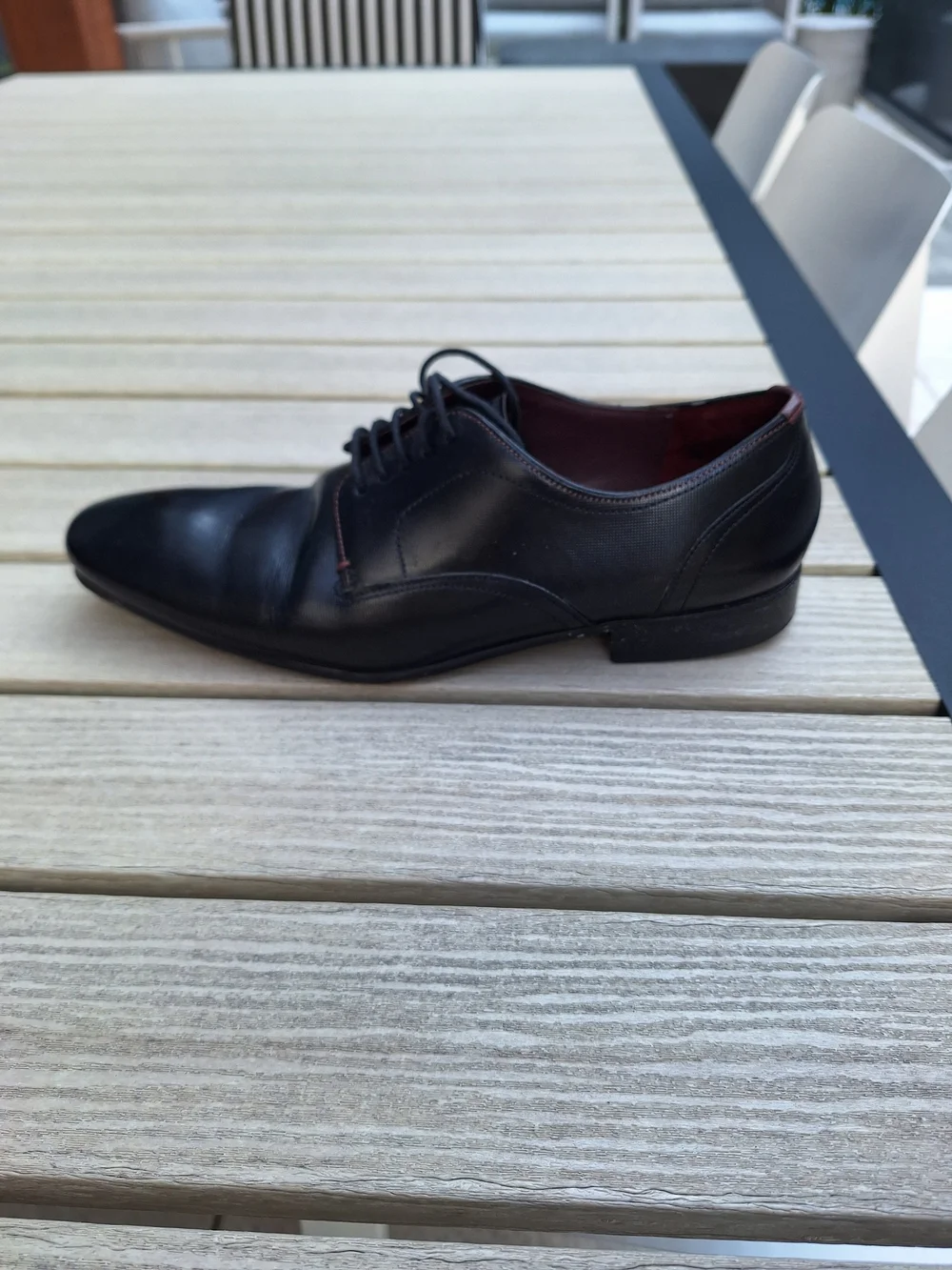 Ted Baker London Men's Black Leather Dress Oxford Shoes (Men's Size 7)